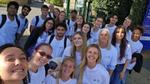 Group of Dove Day volunteers outside a school that took part in Dove Day.