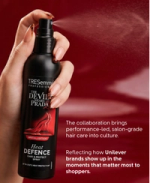 TRESemmé heat defence care and protect spray.