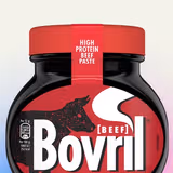 Bovril packaging.