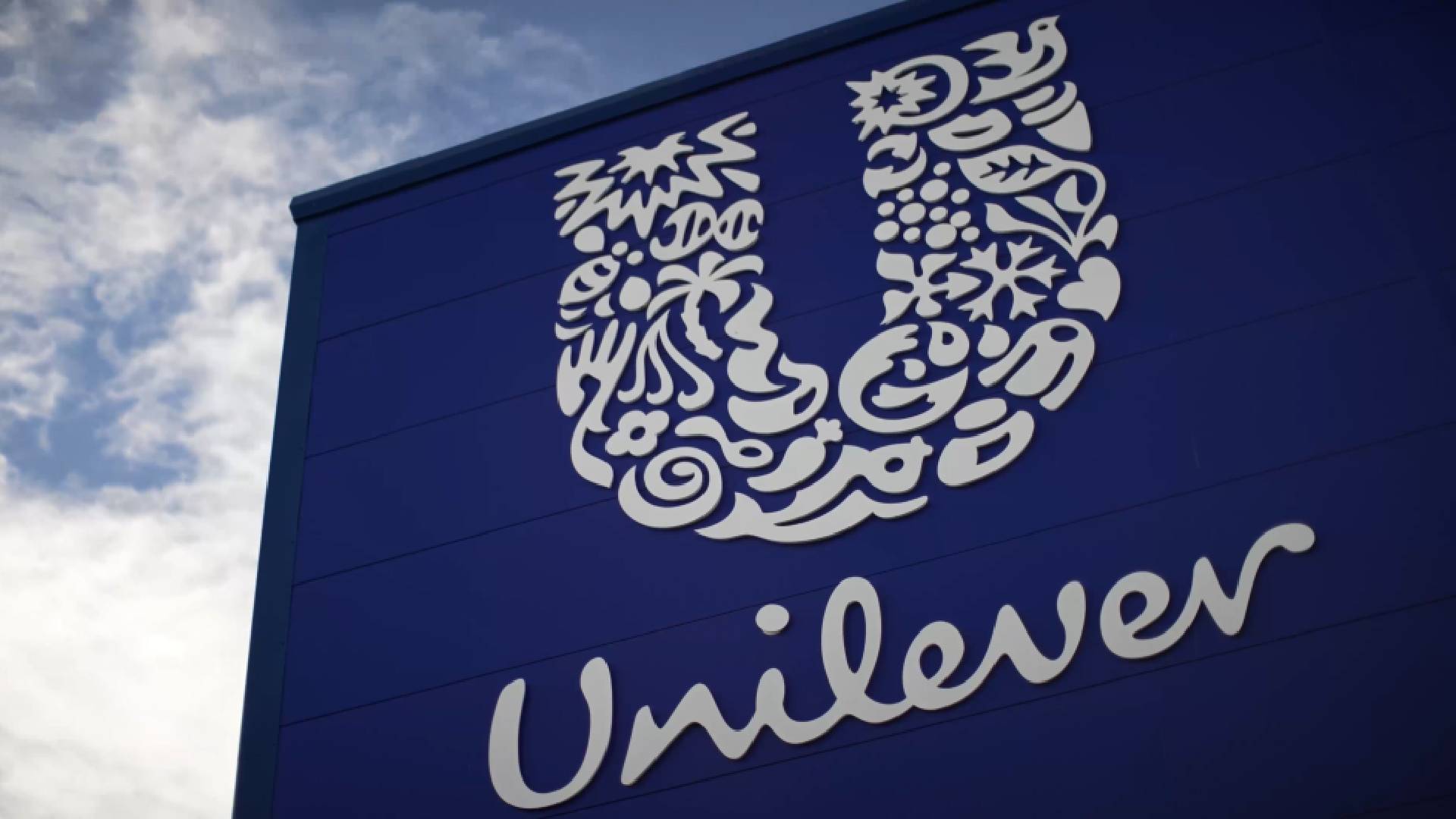 UK welcome banner unilever blue logo