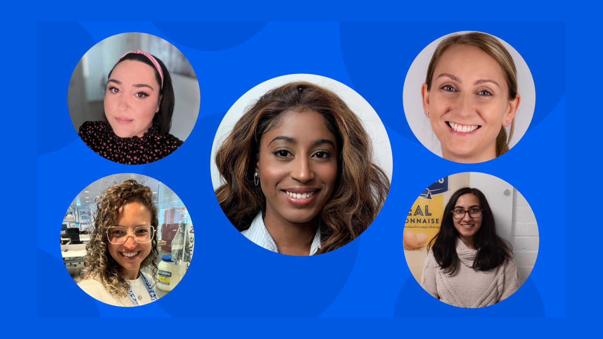 5 women’s headshots in circles