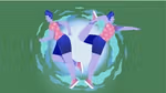 two people in excersise pose