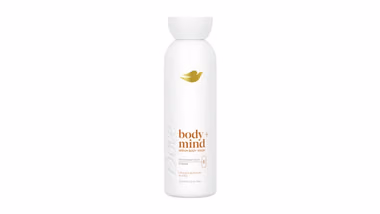 Dove Body + Mind orange blossom and shea serum body wash bottle
