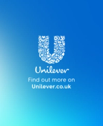 Unilever logo with the message: Find out more on Unilever.co.uk.