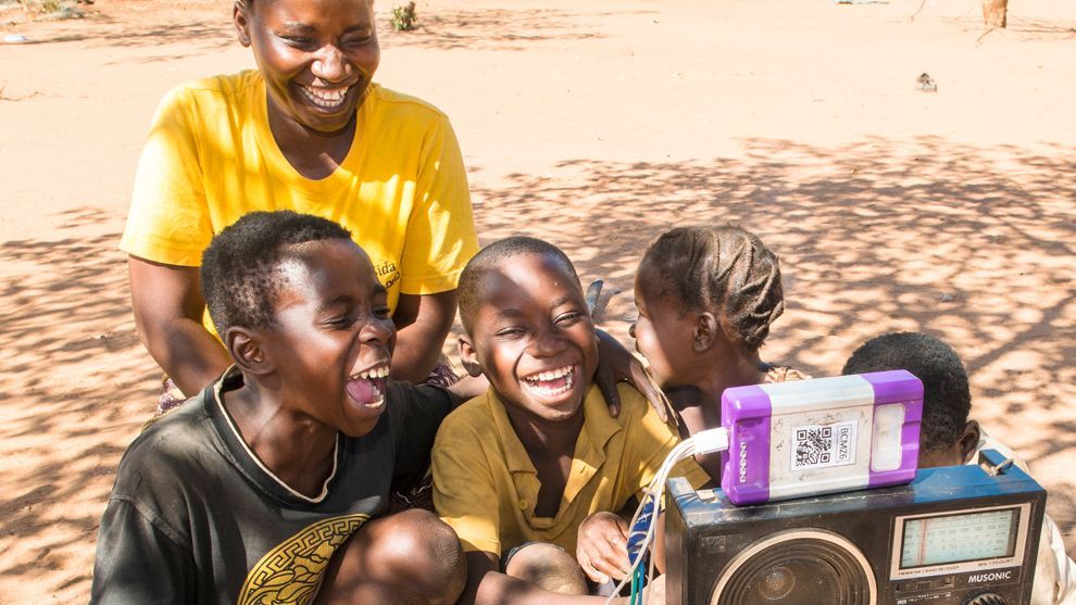 Listening to the radio