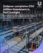 Wide view of Unilever’s new Port Sunlight automated distribution centre announcing £150 million investment.