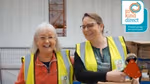 Volunteers smiling in the warehouse of Unilever's charity partner, In Kind Direct